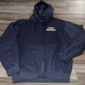 Disney Cast Member Teamwork makes the dream work Full Zip Hoodie Rare! Size med